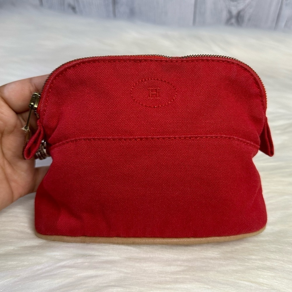 HERMES mini bolide pouch in red - Picture 3 of 17